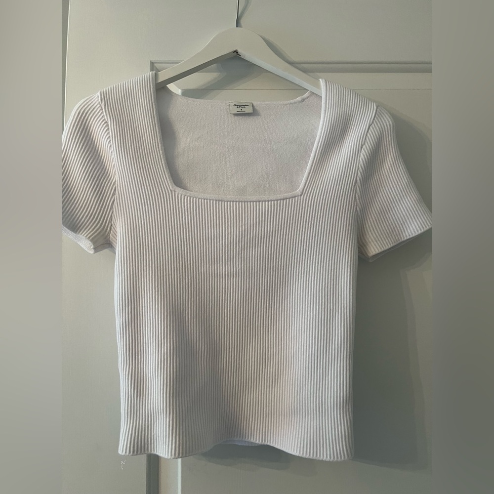 Abercrombie Ribbed Square-neck Tee